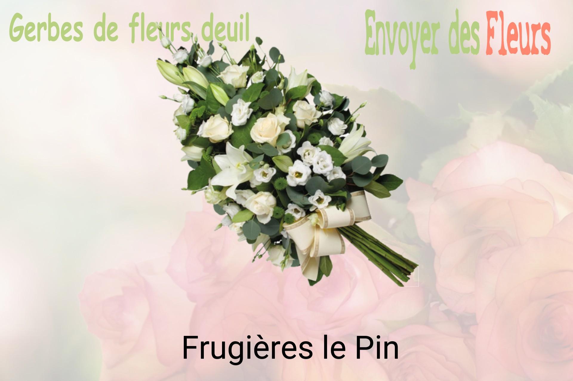 Gerbe de fleurs de deuil livrée à Frugières-le-Pin